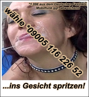 Cumshot ins Gesicht am Telefon